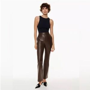Aritzia Babaton Woman’s Vegan Leather High-Rise‎ Quant Pants Size 4